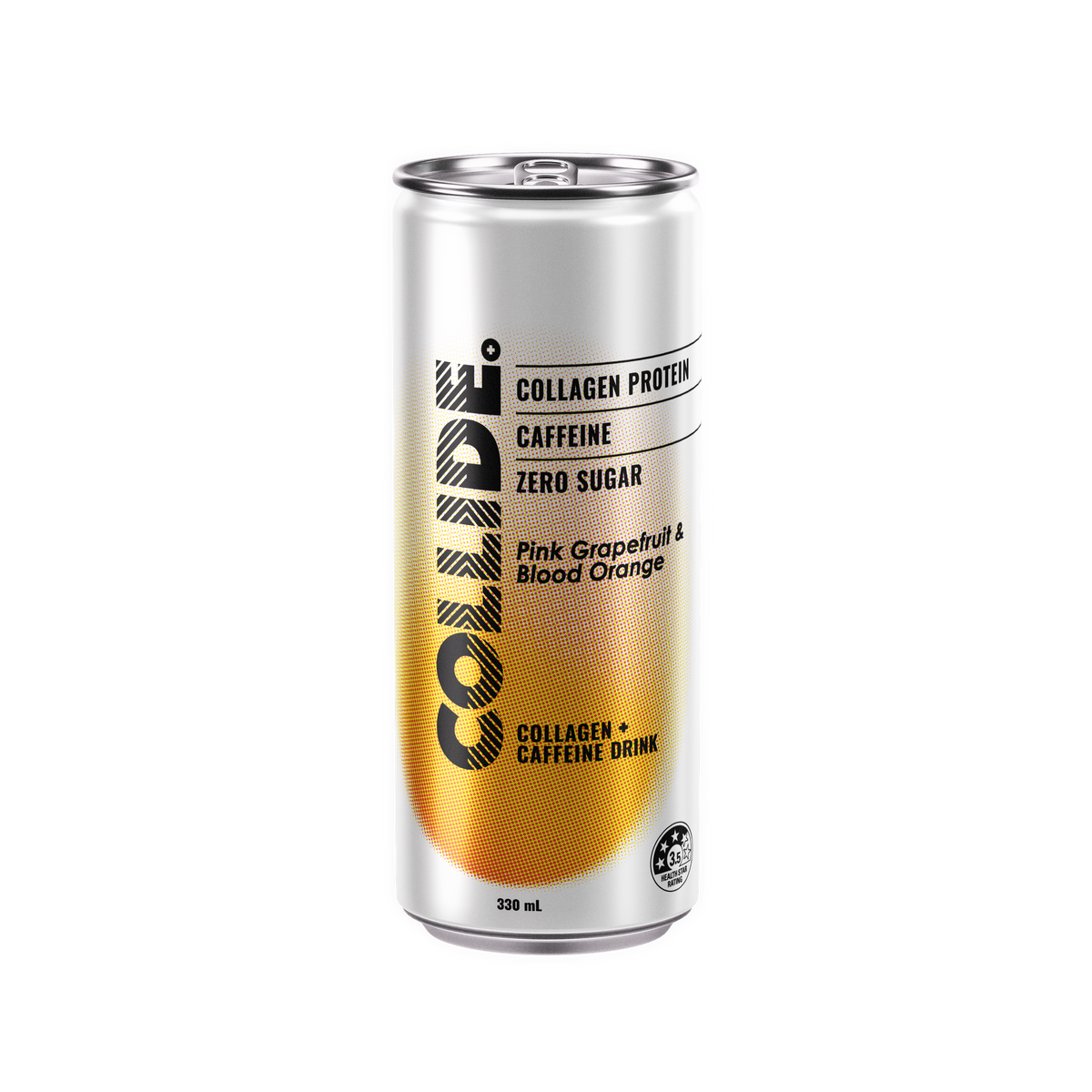 Collide Pink Grapefruit & Blood Orange Collagen + Caffeine Drink 330mL can