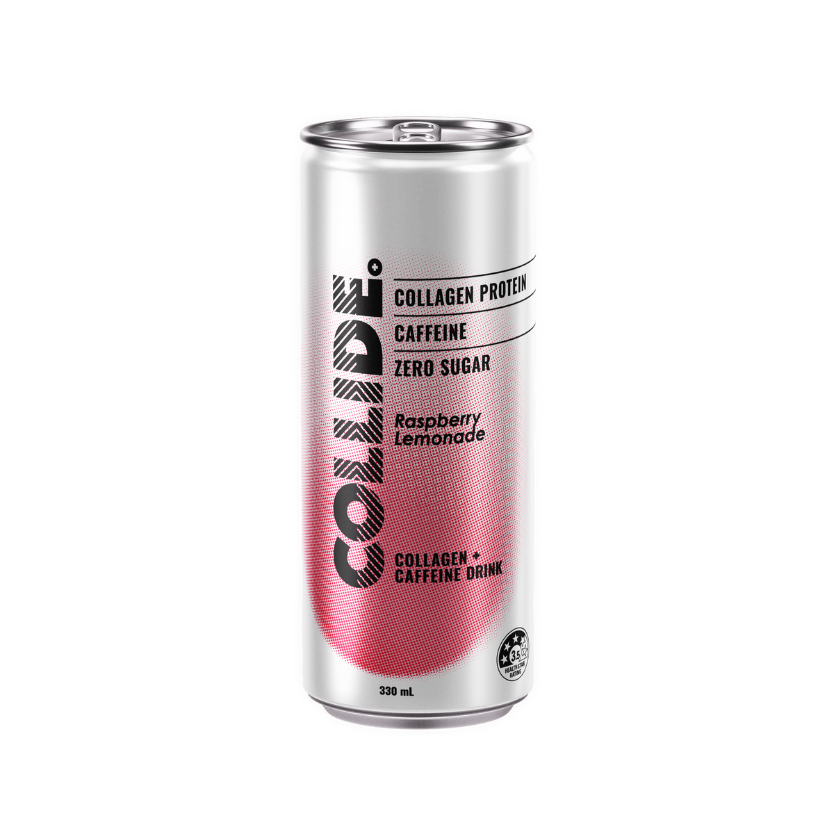 Collide Raspberry Lemonade Collagen + Caffeine Drink 330mL can